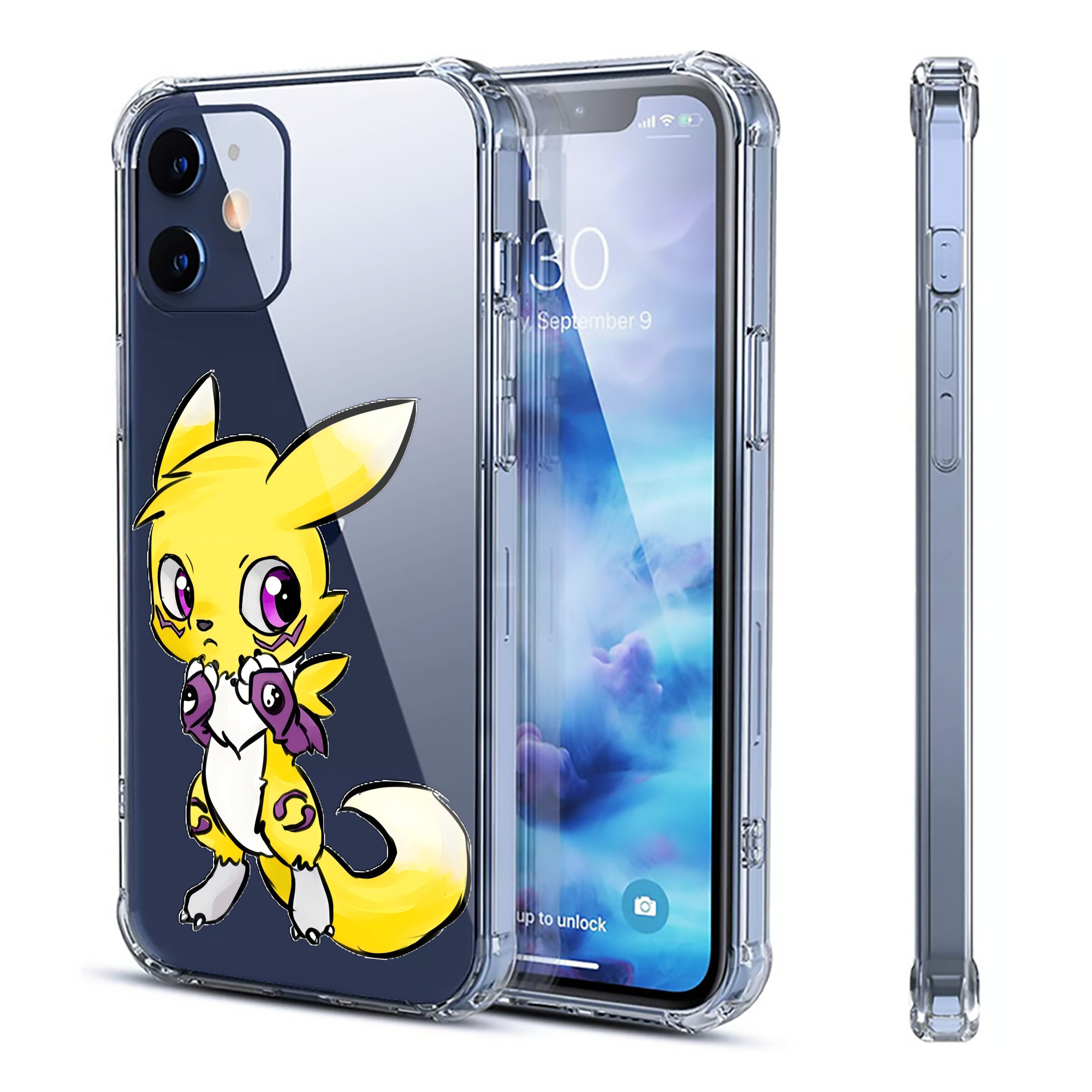 （画像用） Digimon デジタルモンスター/デジモン 【iPhone 12シリーズ対応】透明スマホケース（クリアソフトケース）